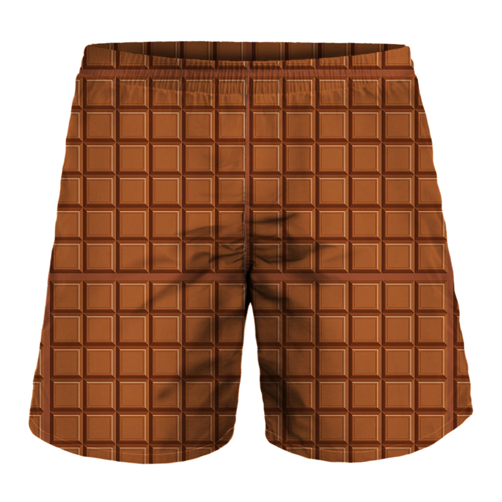 Chocolate Bar Pattern Print Men's Shorts