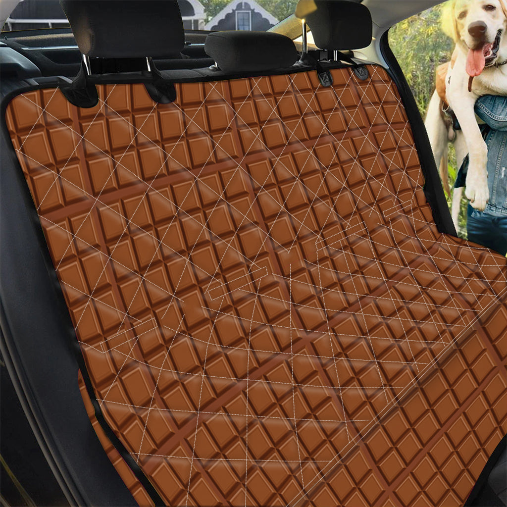 Chocolate Bar Pattern Print Pet Car Back Seat Cover