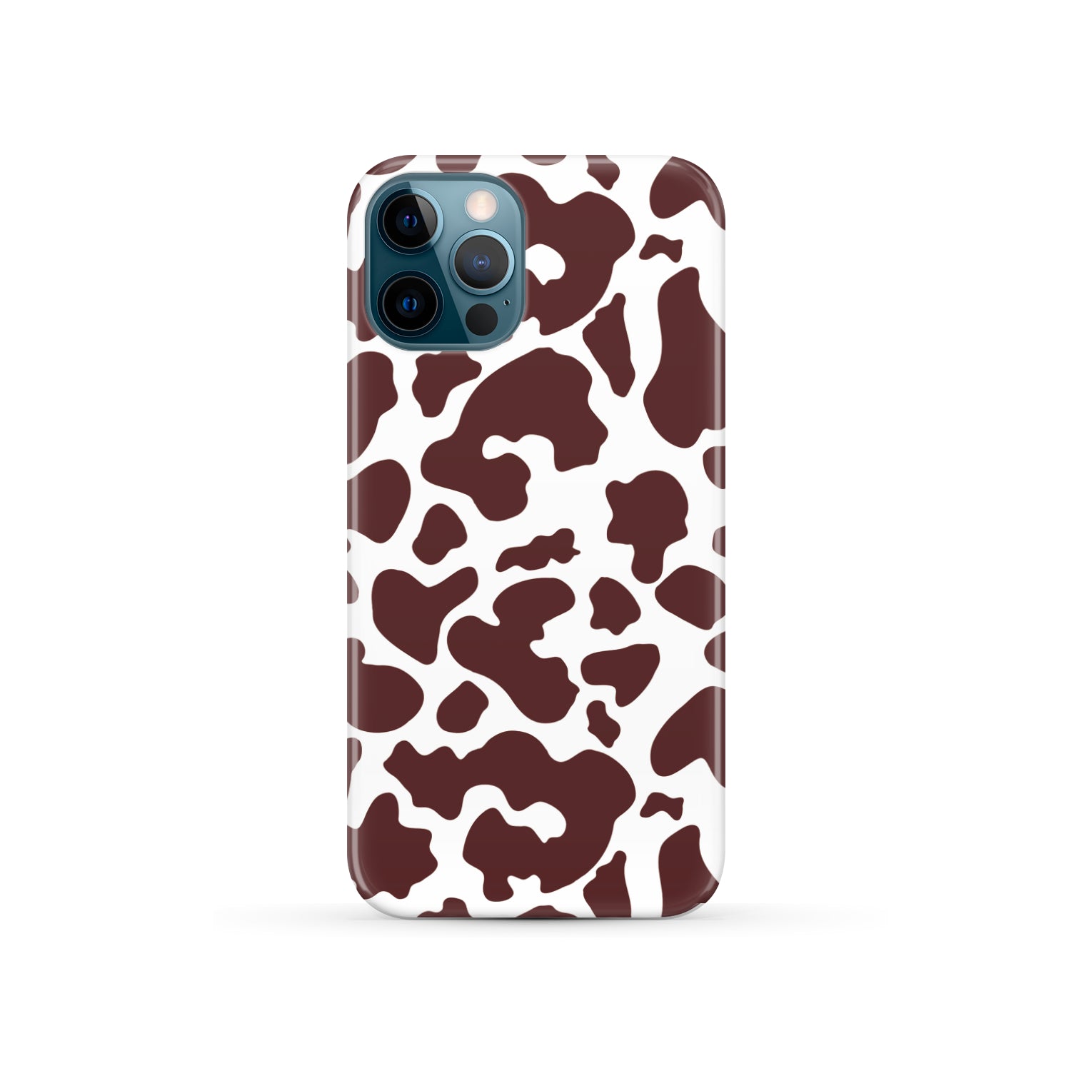 Chocolate Brown And White Cow Print Phone Case