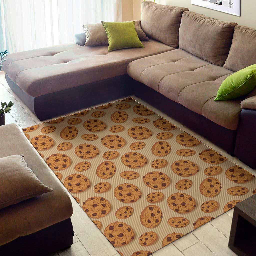 Chocolate Chip Cookie Pattern Print Area Rug