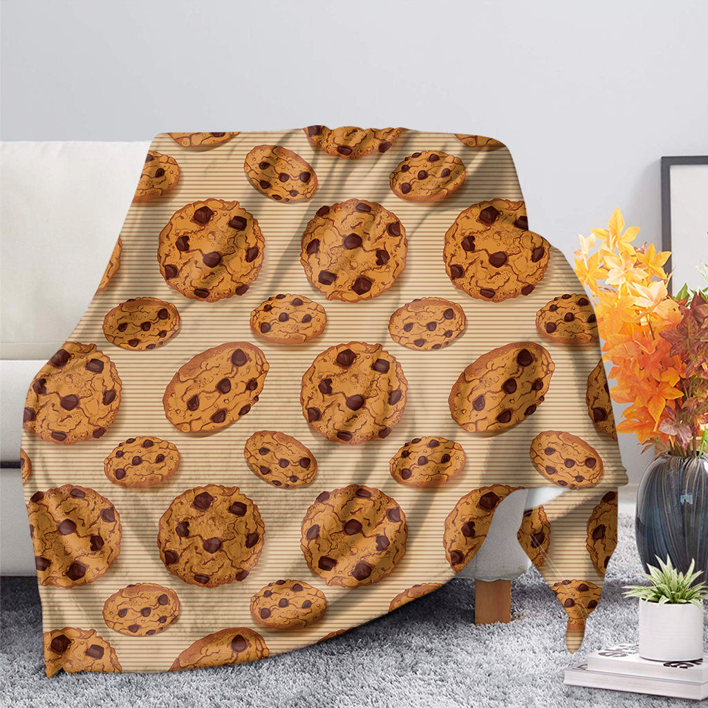 Chocolate Chip Cookie Pattern Print Blanket