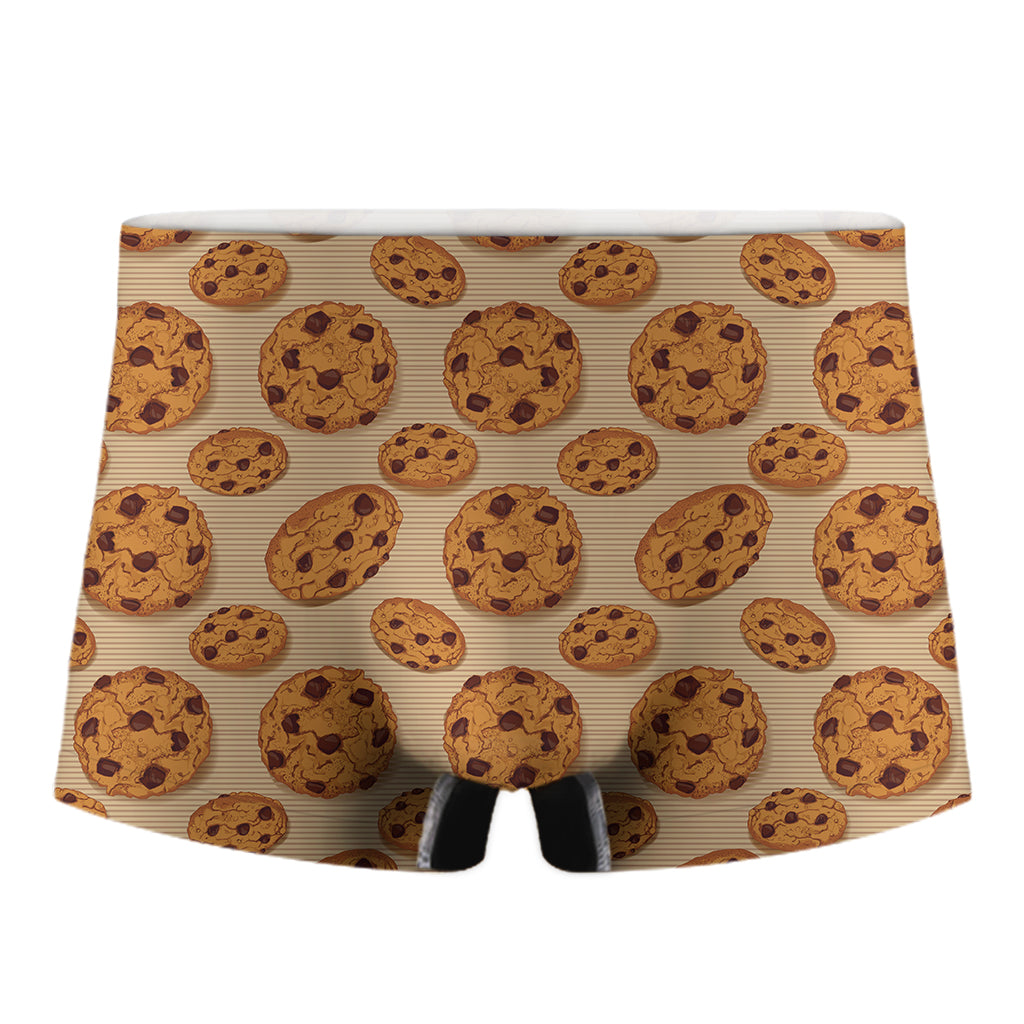 Chocolate Chip Cookie Pattern Print Men's Boxer Briefs