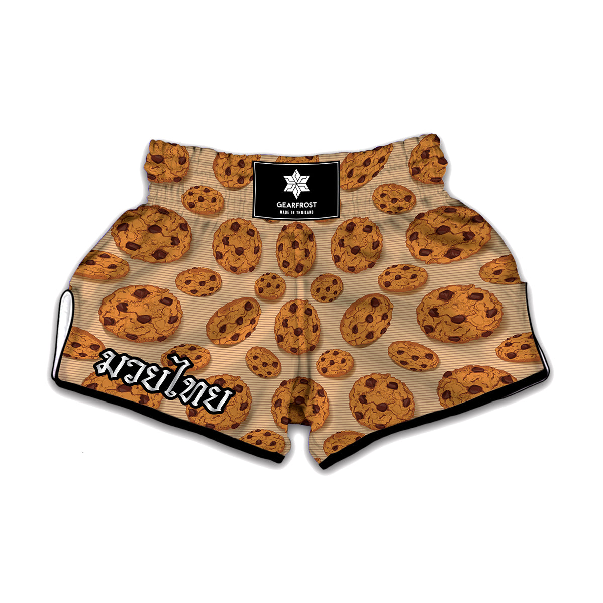 Chocolate Chip Cookie Pattern Print Muay Thai Boxing Shorts