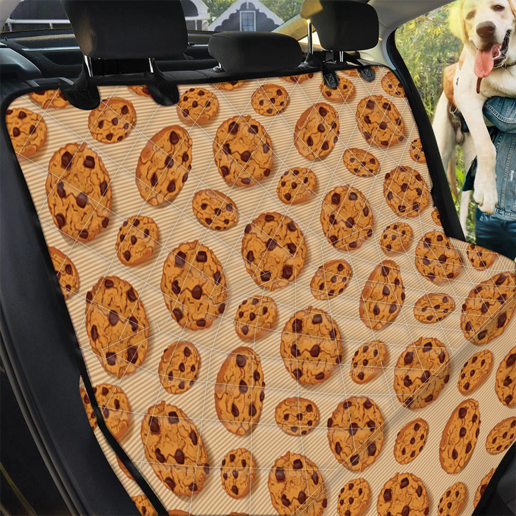 Chocolate Chip Cookie Pattern Print Pet Car Back Seat Cover