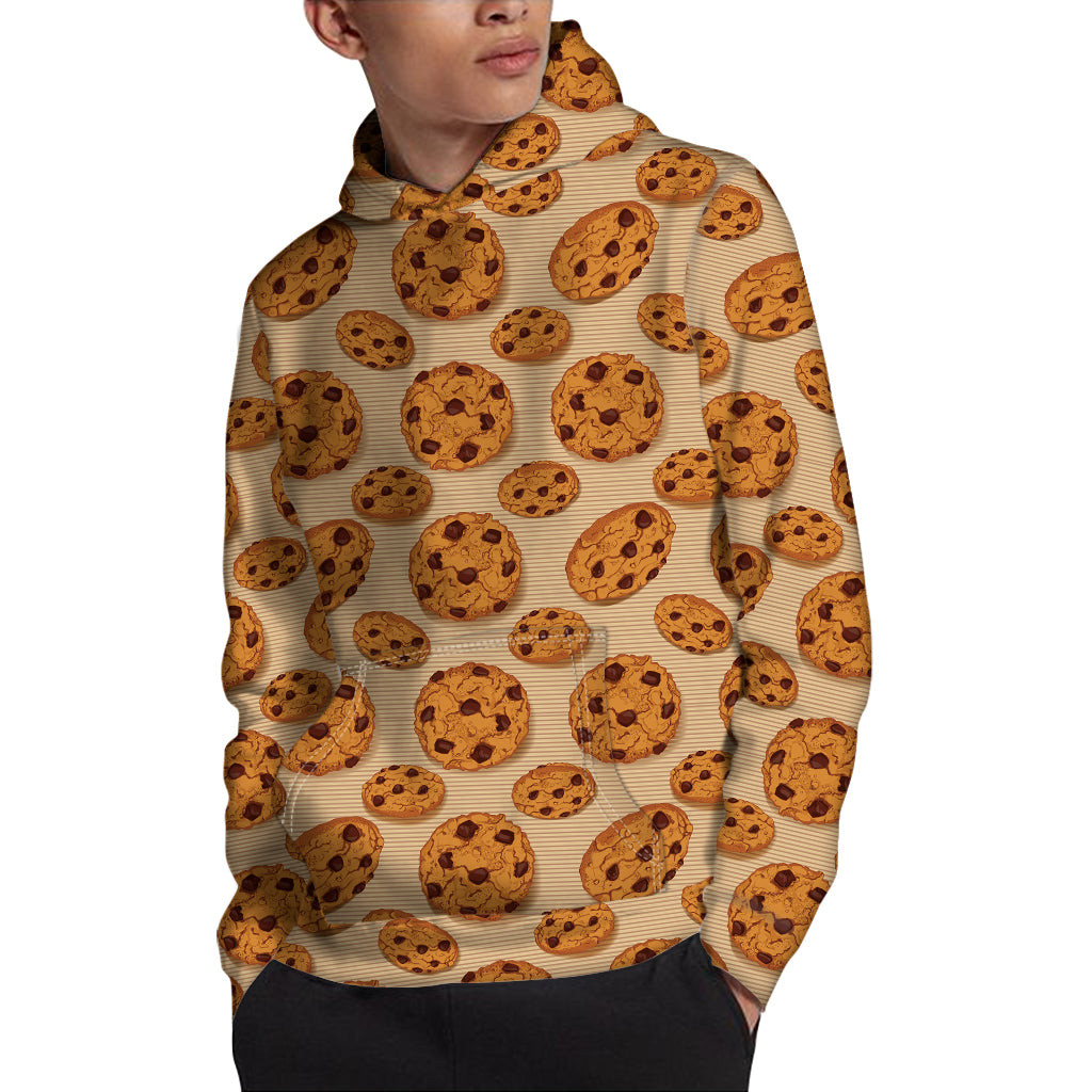 Chocolate Chip Cookie Pattern Print Pullover Hoodie