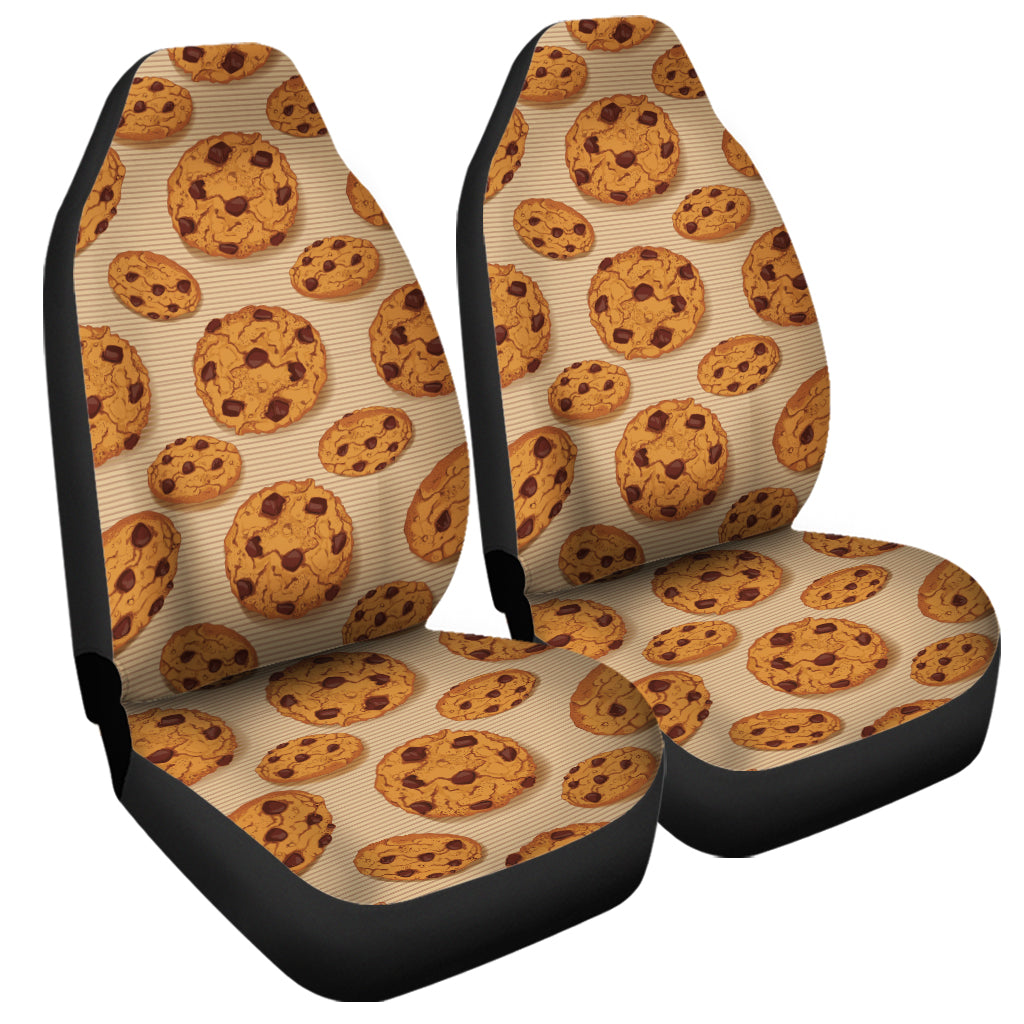 Chocolate Chip Cookie Pattern Print Universal Fit Car Seat Covers