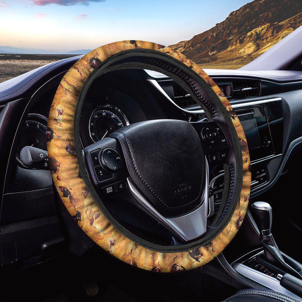 Chocolate Chip Cookie Print Car Steering Wheel Cover