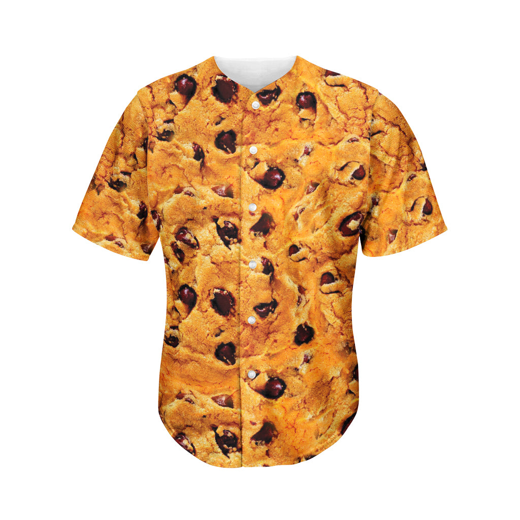 Chocolate Chip Cookie Print Men's Baseball Jersey