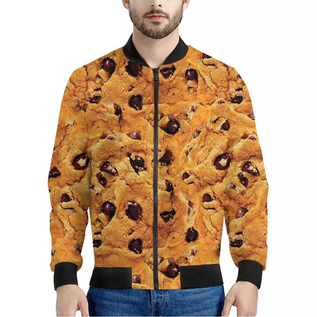 Chocolate Chip Cookie Print Men's Bomber Jacket