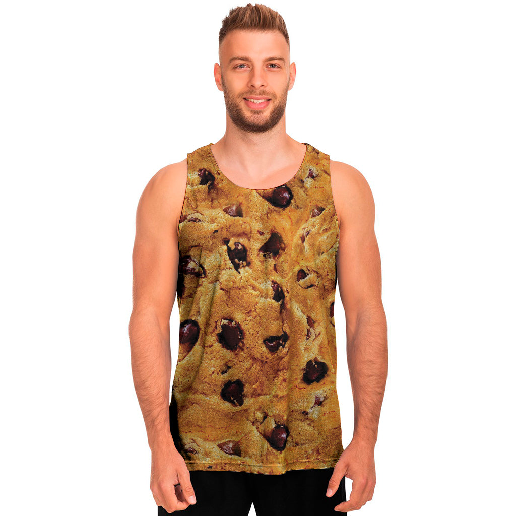 Chocolate Chip Cookie Print Men's Tank Top