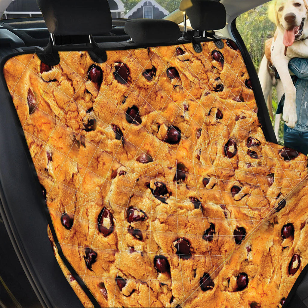 Chocolate Chip Cookie Print Pet Car Back Seat Cover