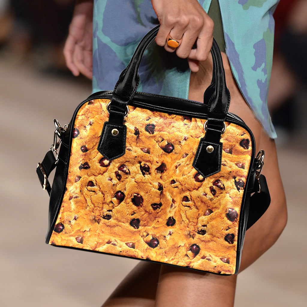 Chocolate Chip Cookie Print Shoulder Handbag