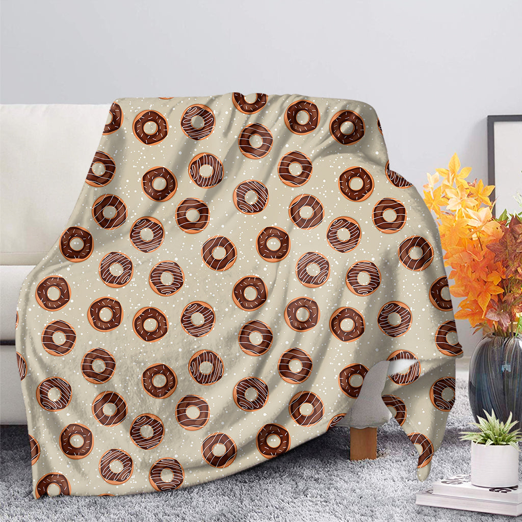 Chocolate Donuts Pattern Print Blanket