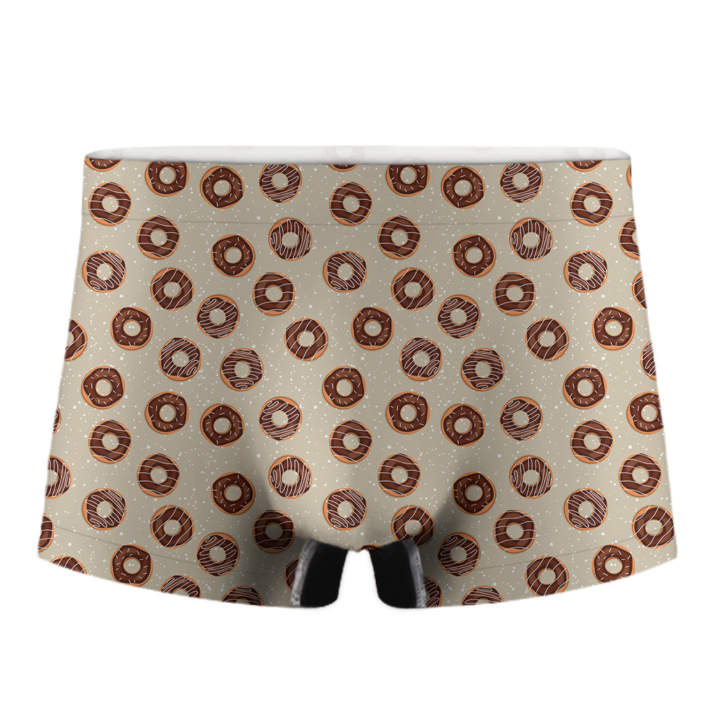 Chocolate Donuts Pattern Print Men's Boxer Briefs