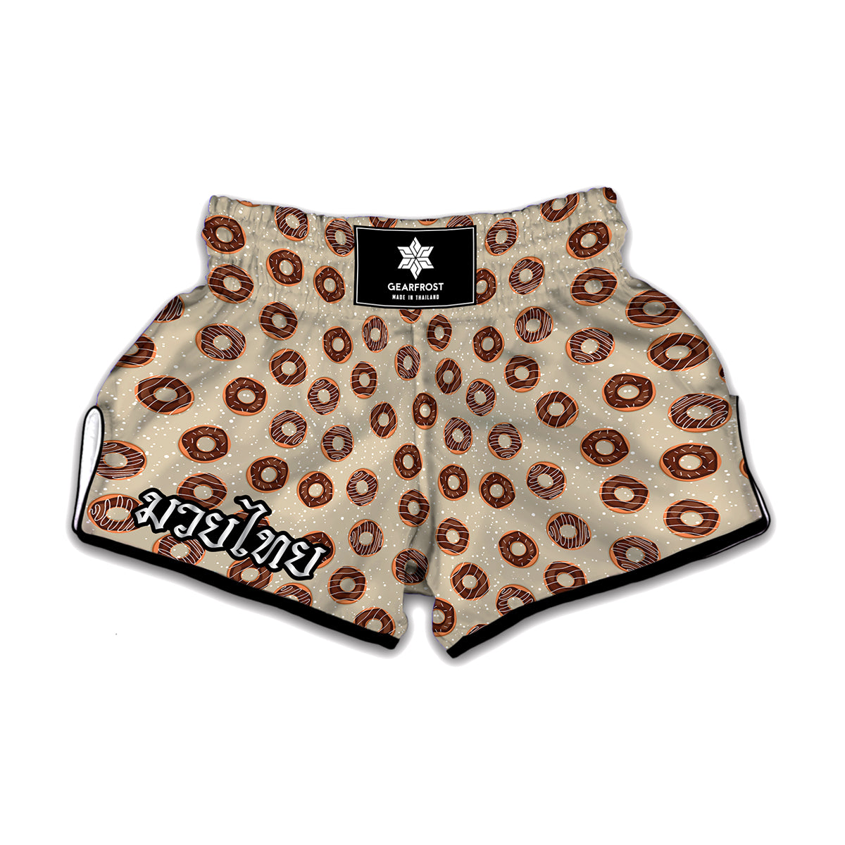 Chocolate Donuts Pattern Print Muay Thai Boxing Shorts