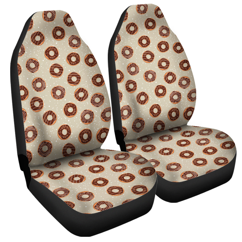 Chocolate Donuts Pattern Print Universal Fit Car Seat Covers