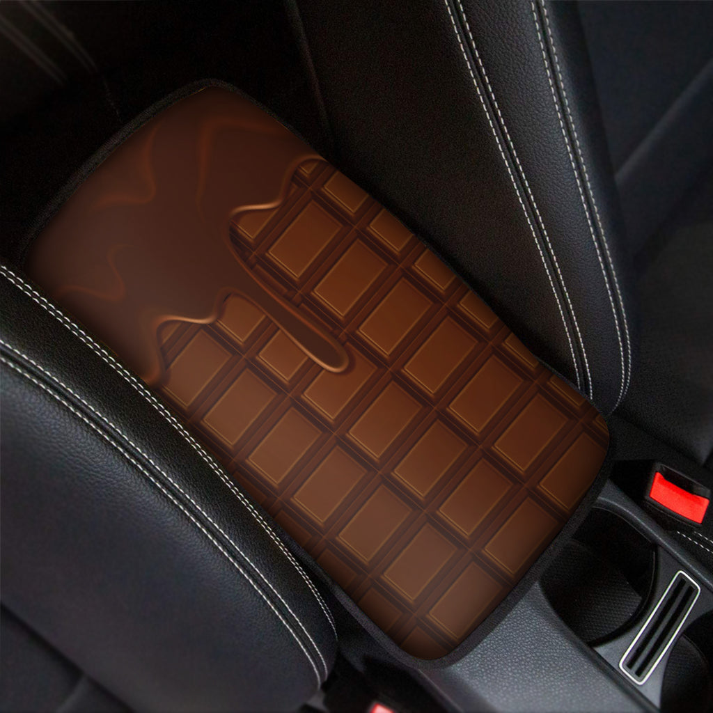 Chocolate Print Car Center Console Cover