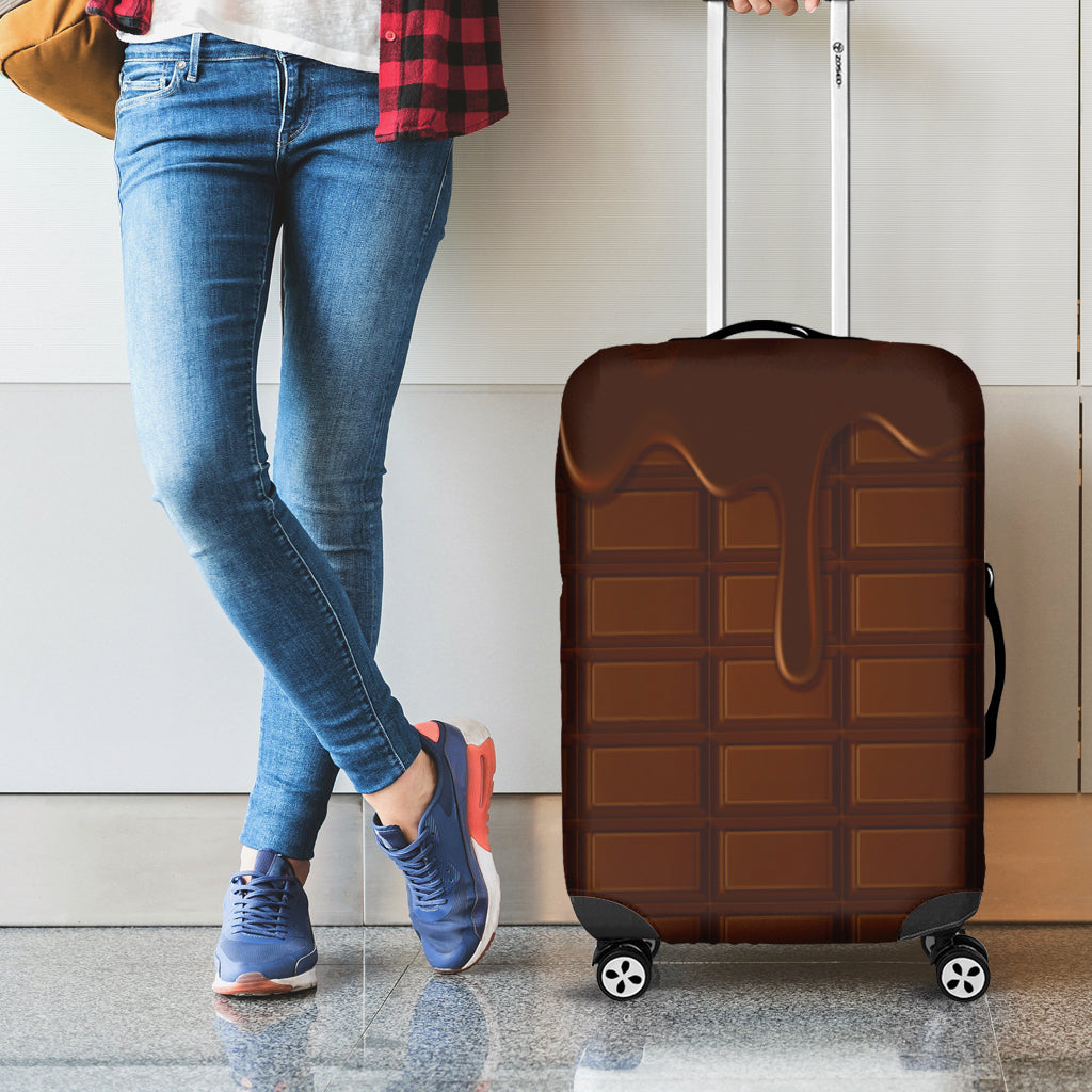 Chocolate Print Luggage Cover