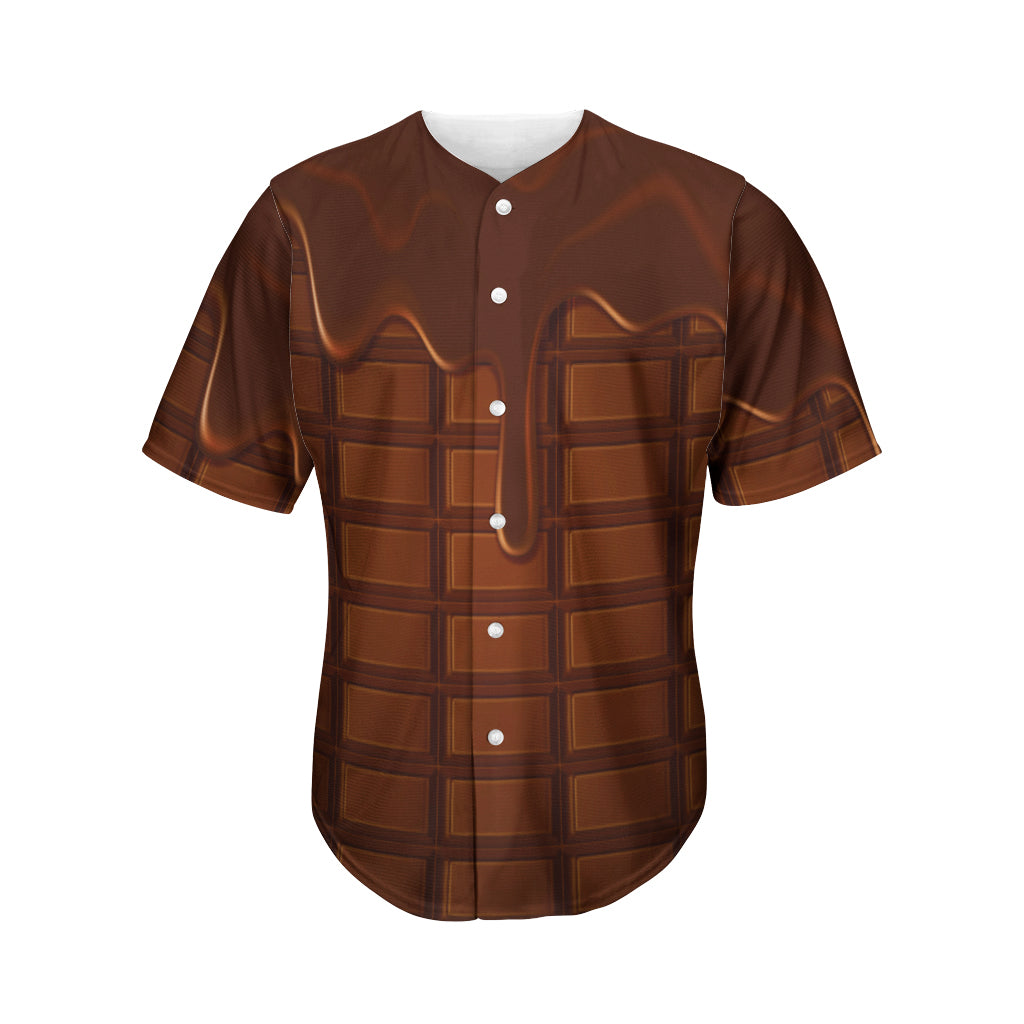 Chocolate Print Men's Baseball Jersey