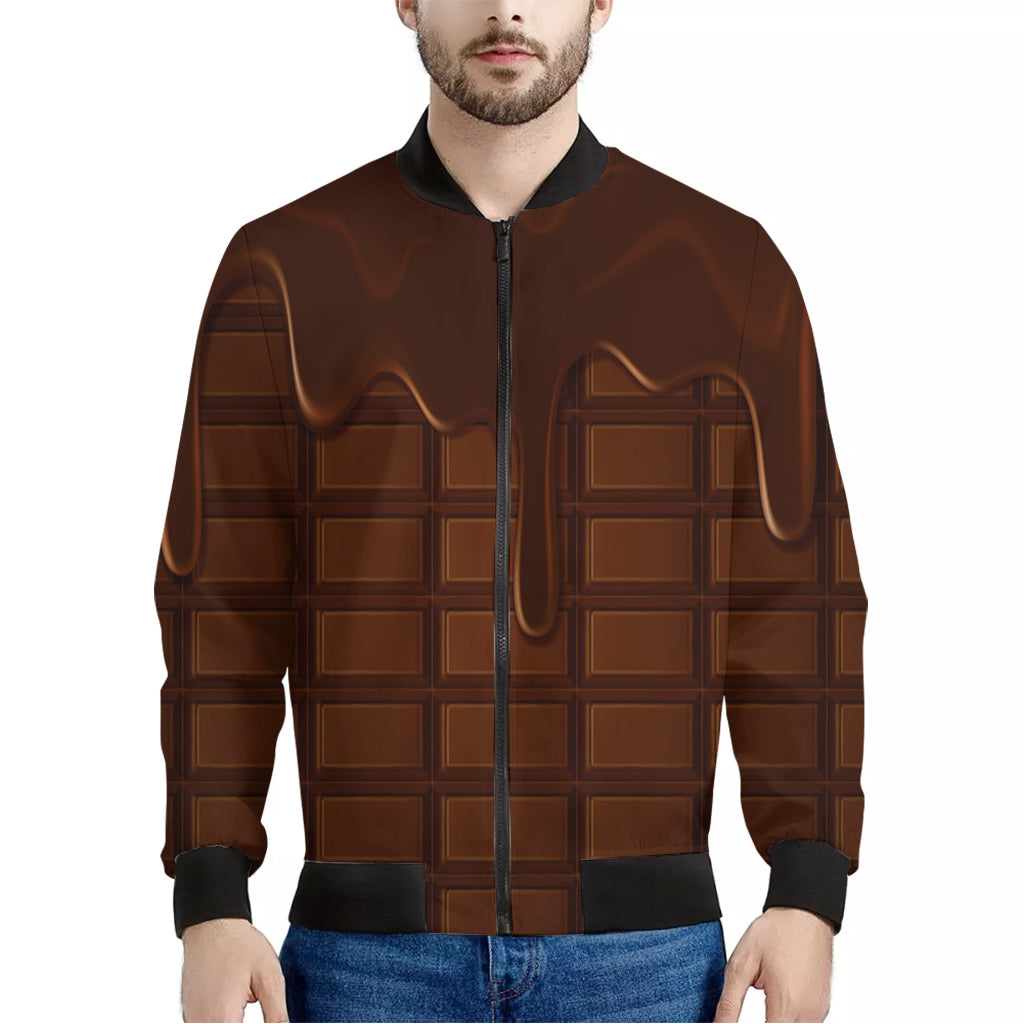 Chocolate Print Men's Bomber Jacket