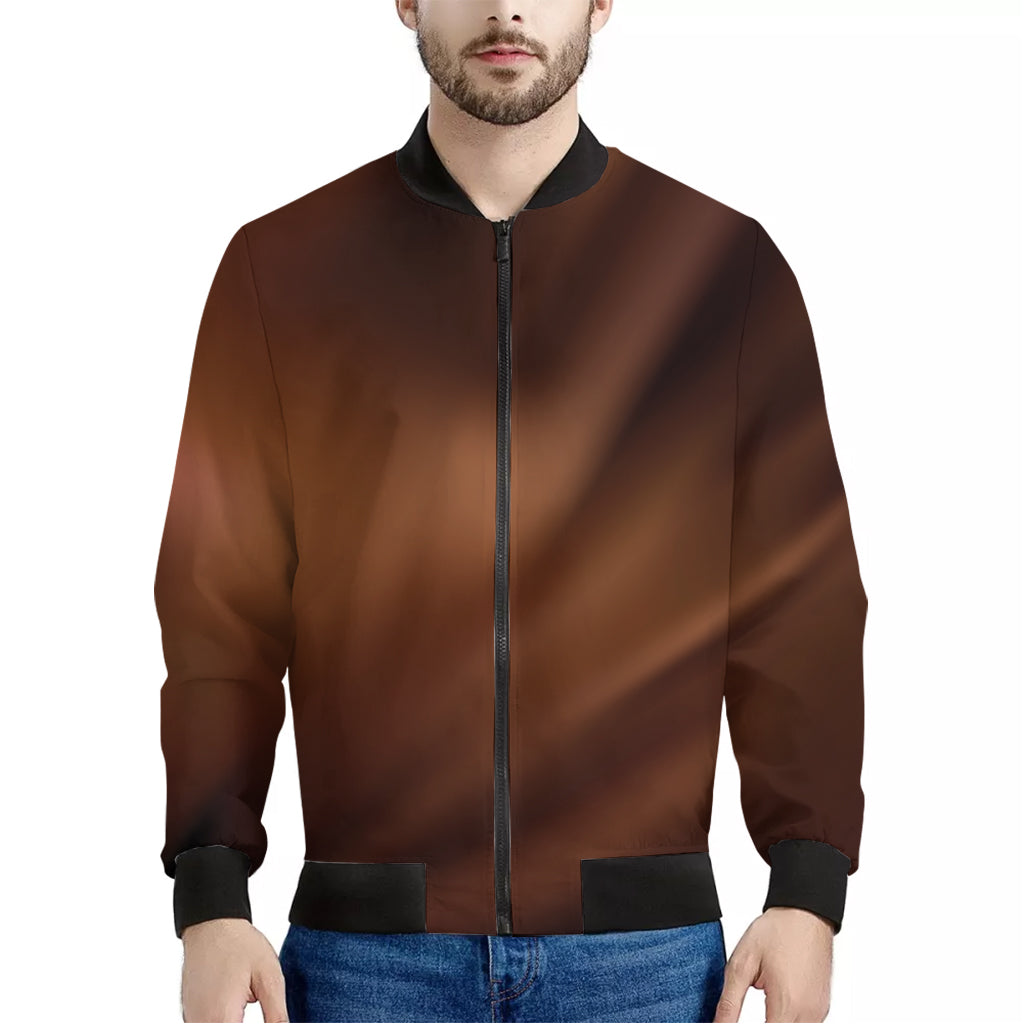 Chocolate Texture Print Men's Bomber Jacket