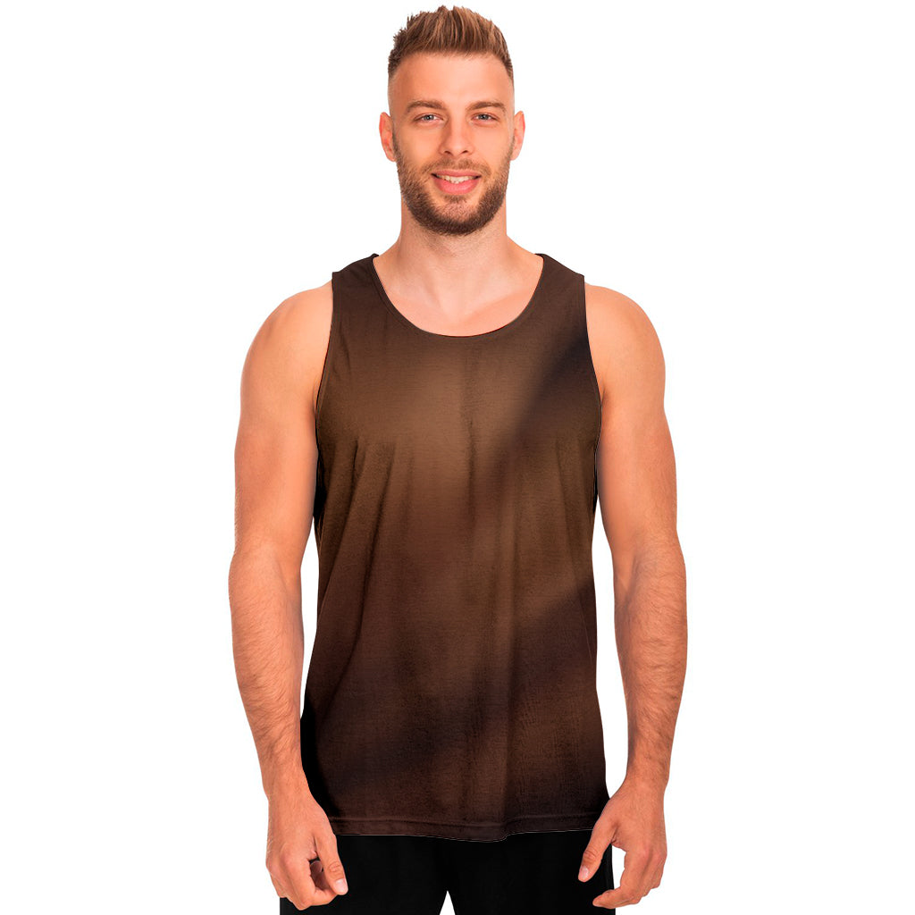 Chocolate Texture Print Men's Tank Top