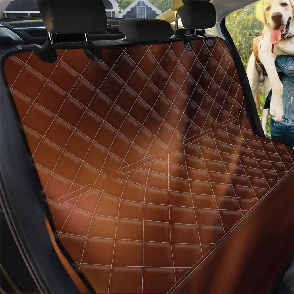 Chocolate Texture Print Pet Car Back Seat Cover