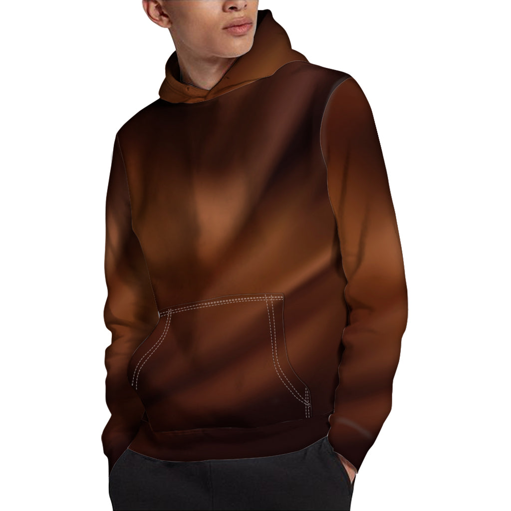 Chocolate Texture Print Pullover Hoodie