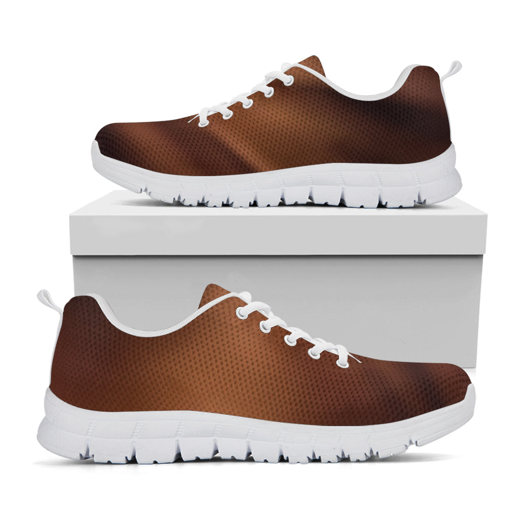 Chocolate Texture Print White Sneakers