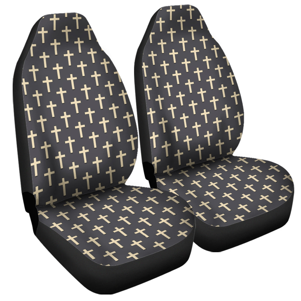 Christian Cross Pattern Print Universal Fit Car Seat Covers