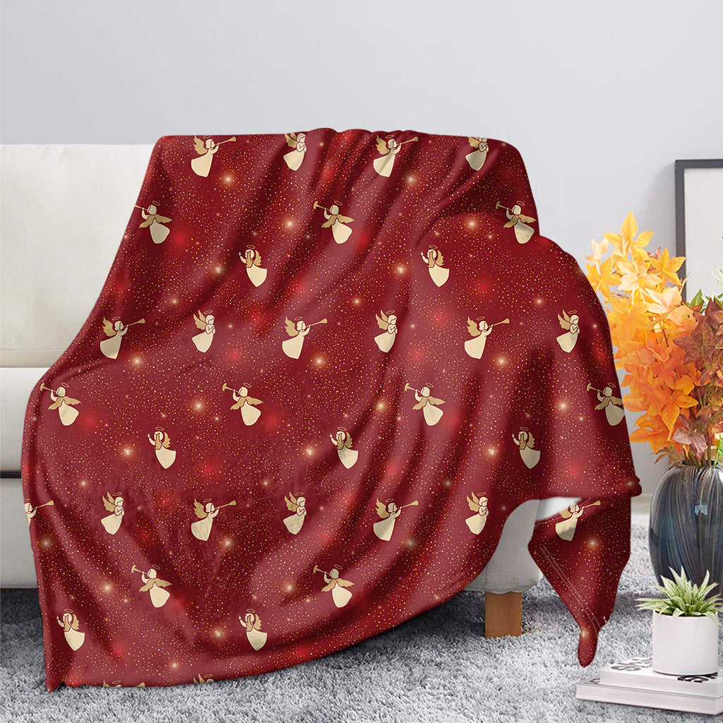 Christmas Angel Pattern Print Blanket