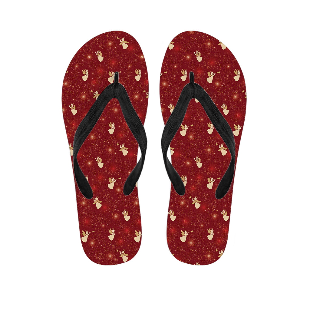 Christmas Angel Pattern Print Flip Flops