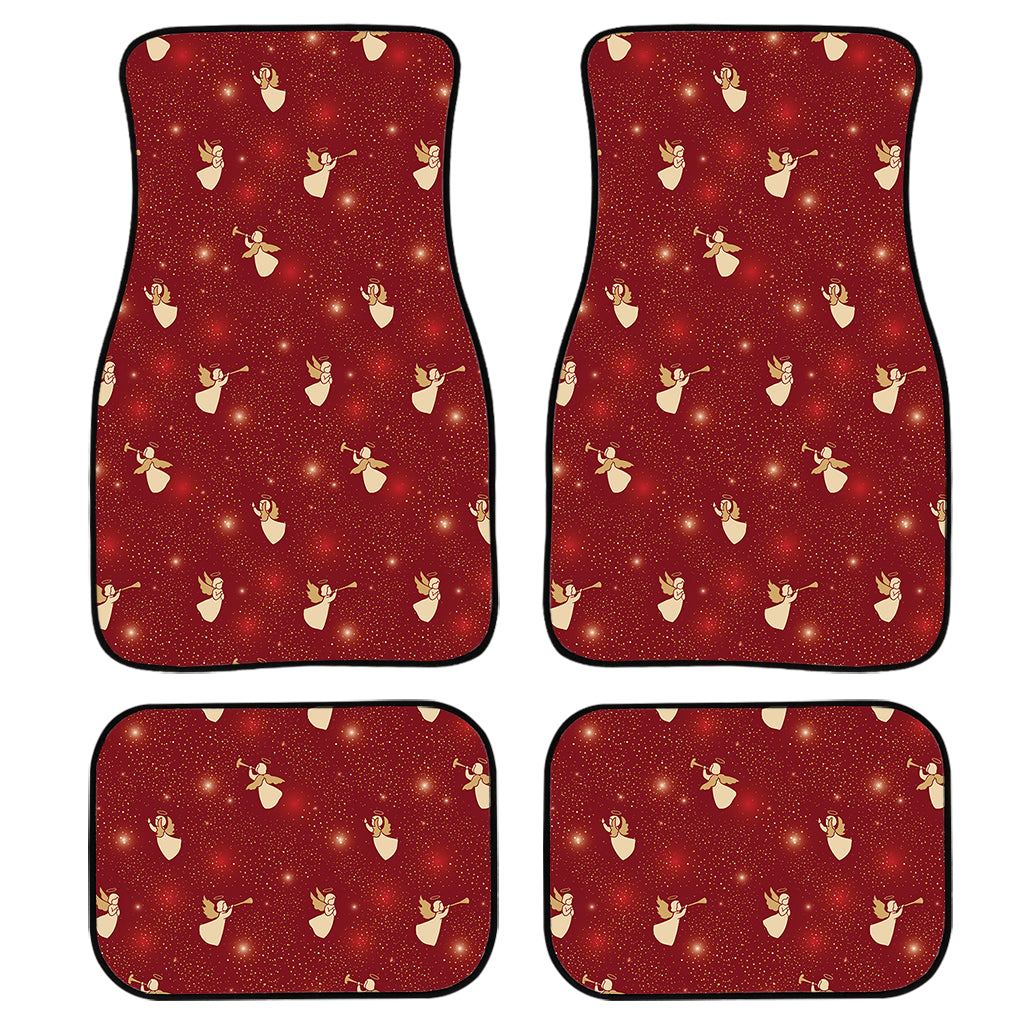 Christmas Angel Pattern Print Front and Back Car Floor Mats