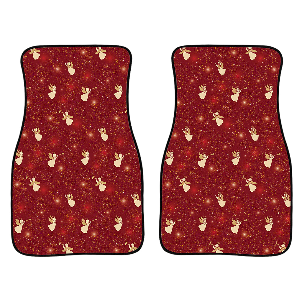 Christmas Angel Pattern Print Front Car Floor Mats