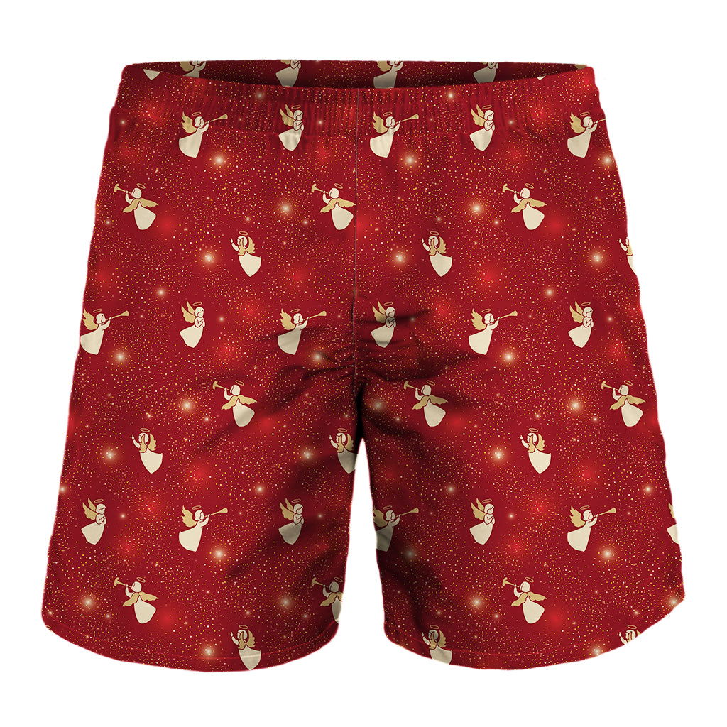 Christmas Angel Pattern Print Men's Shorts