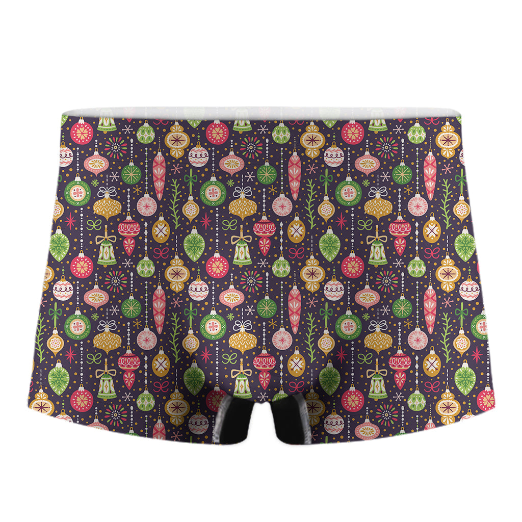 Christmas Baubles Pattern Print Men's Boxer Briefs