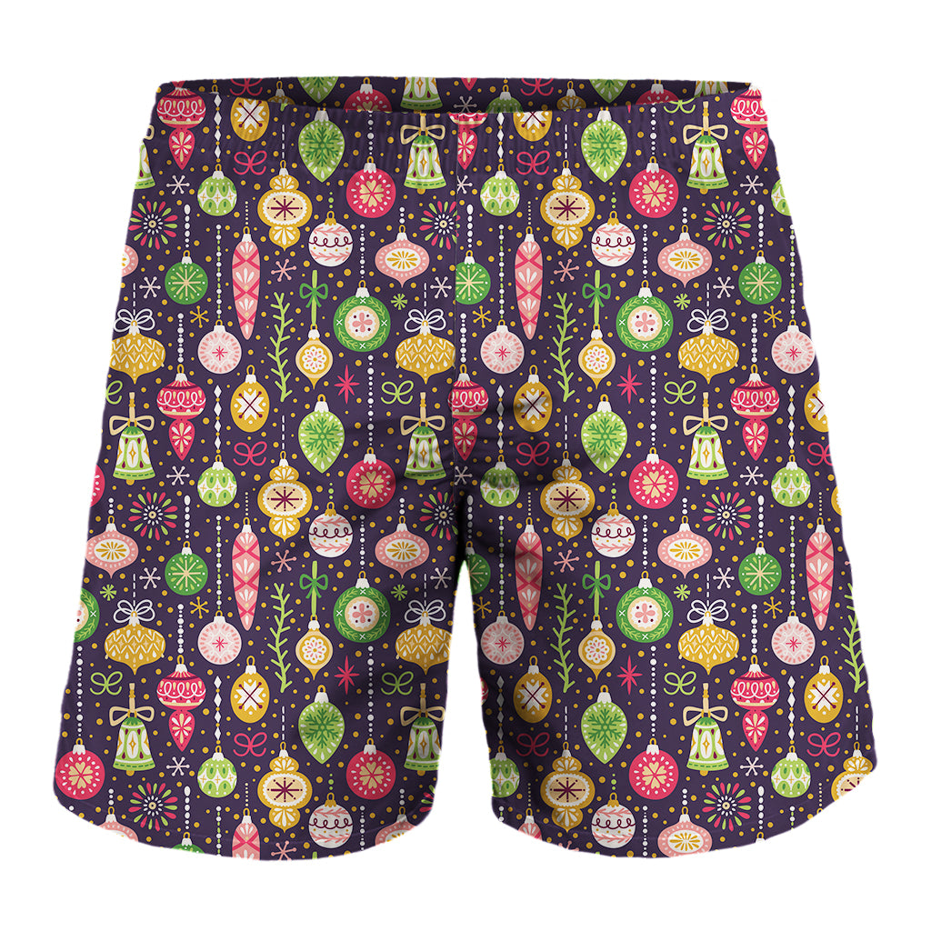 Christmas Baubles Pattern Print Men's Shorts