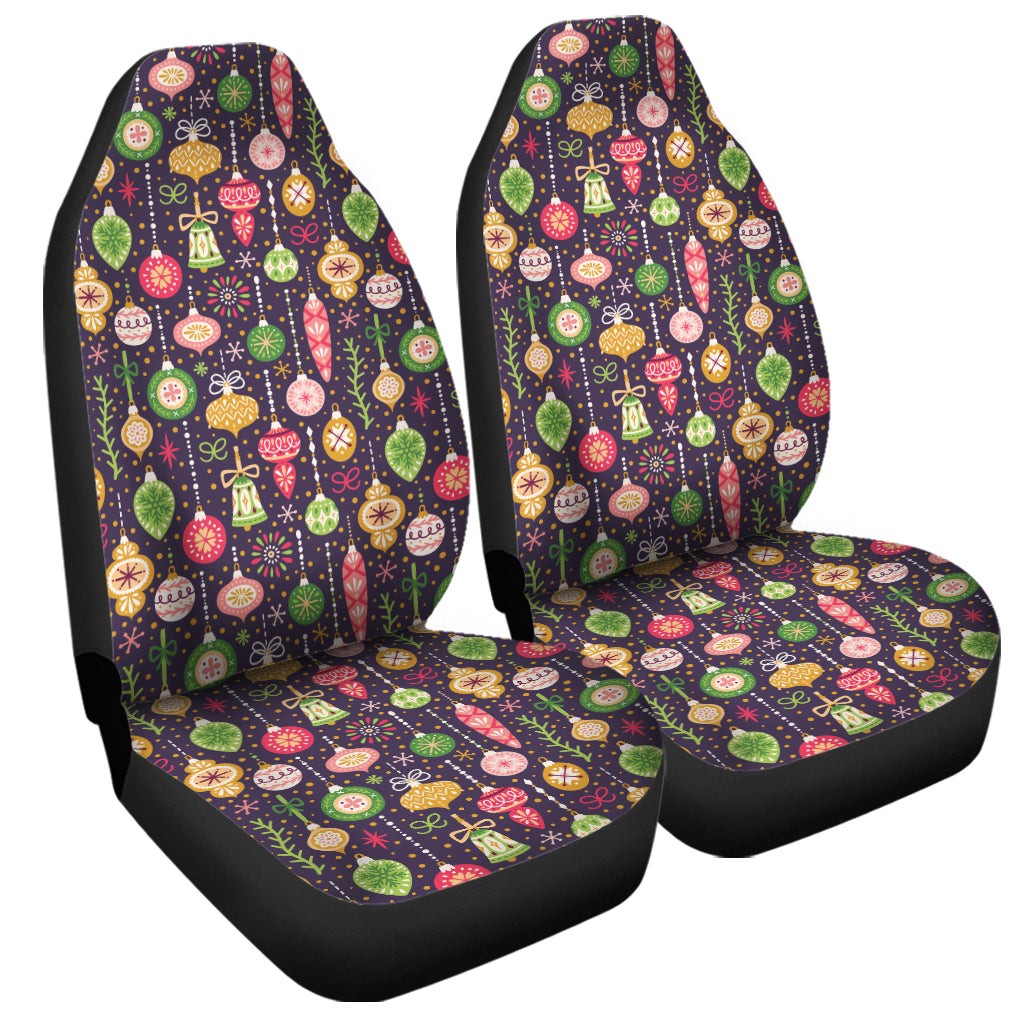 Christmas Baubles Pattern Print Universal Fit Car Seat Covers