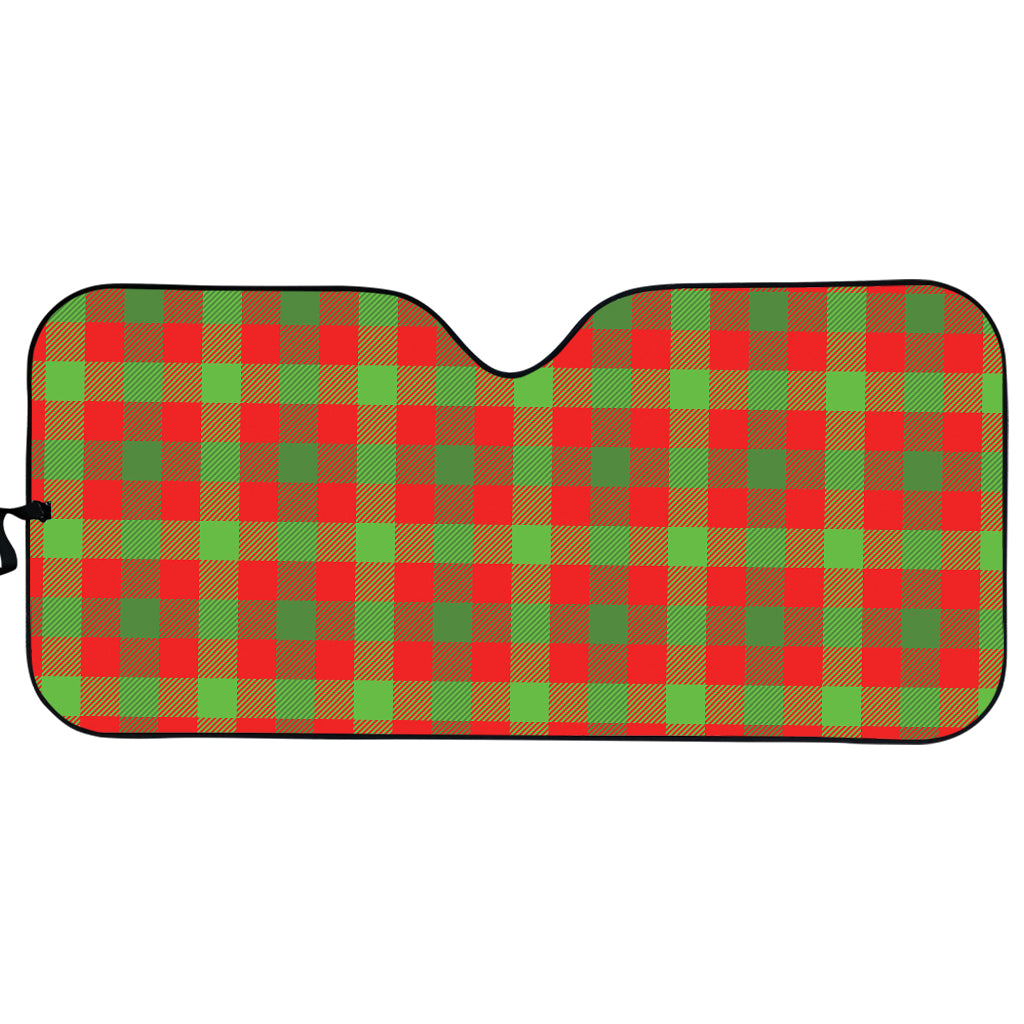 Christmas Buffalo Plaid Print Car Sun Shade