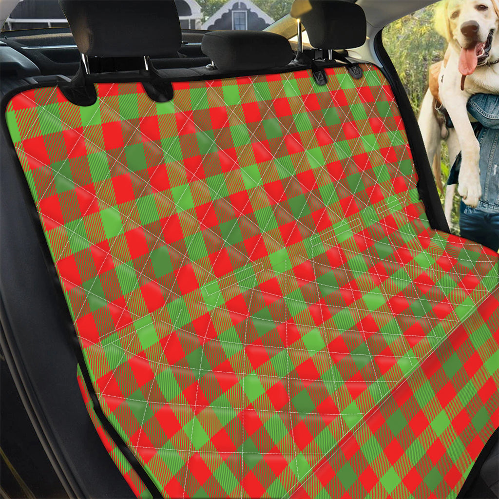 Christmas Buffalo Plaid Print Pet Car Back Seat Cover