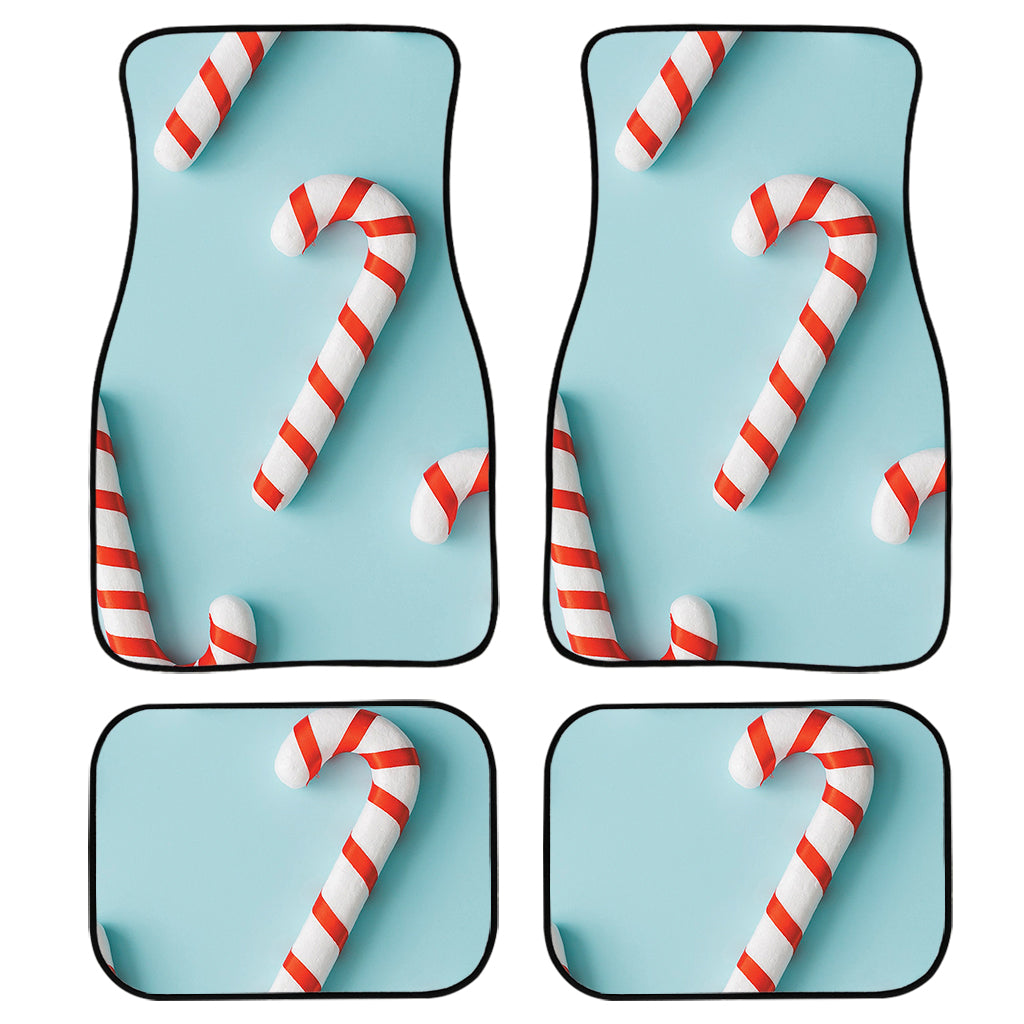 Christmas Candy Candies Pattern Print Front and Back Car Floor Mats