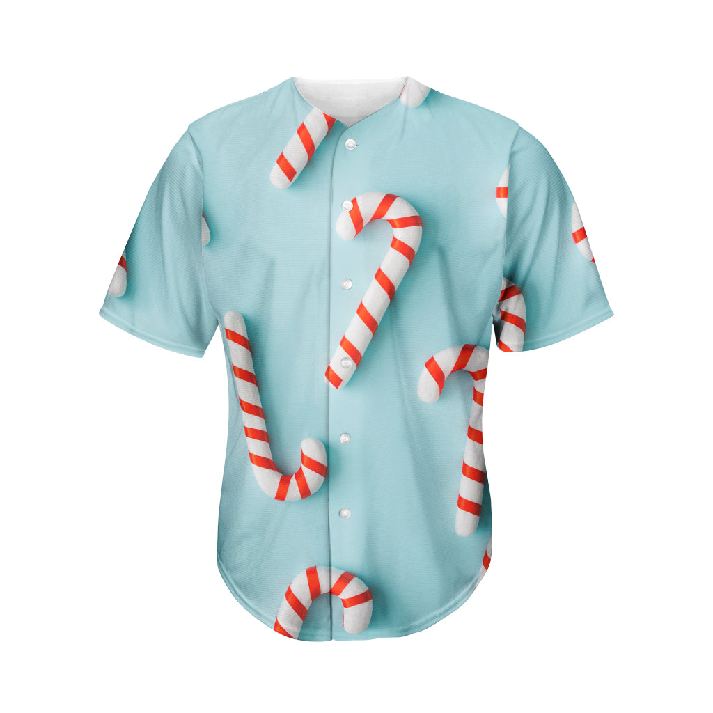 Christmas Candy Candies Pattern Print Men's Baseball Jersey