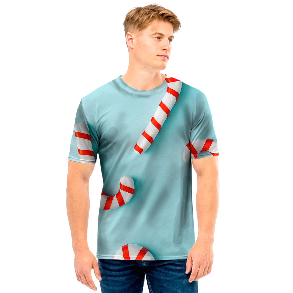 Christmas Candy Candies Pattern Print Men's T-Shirt