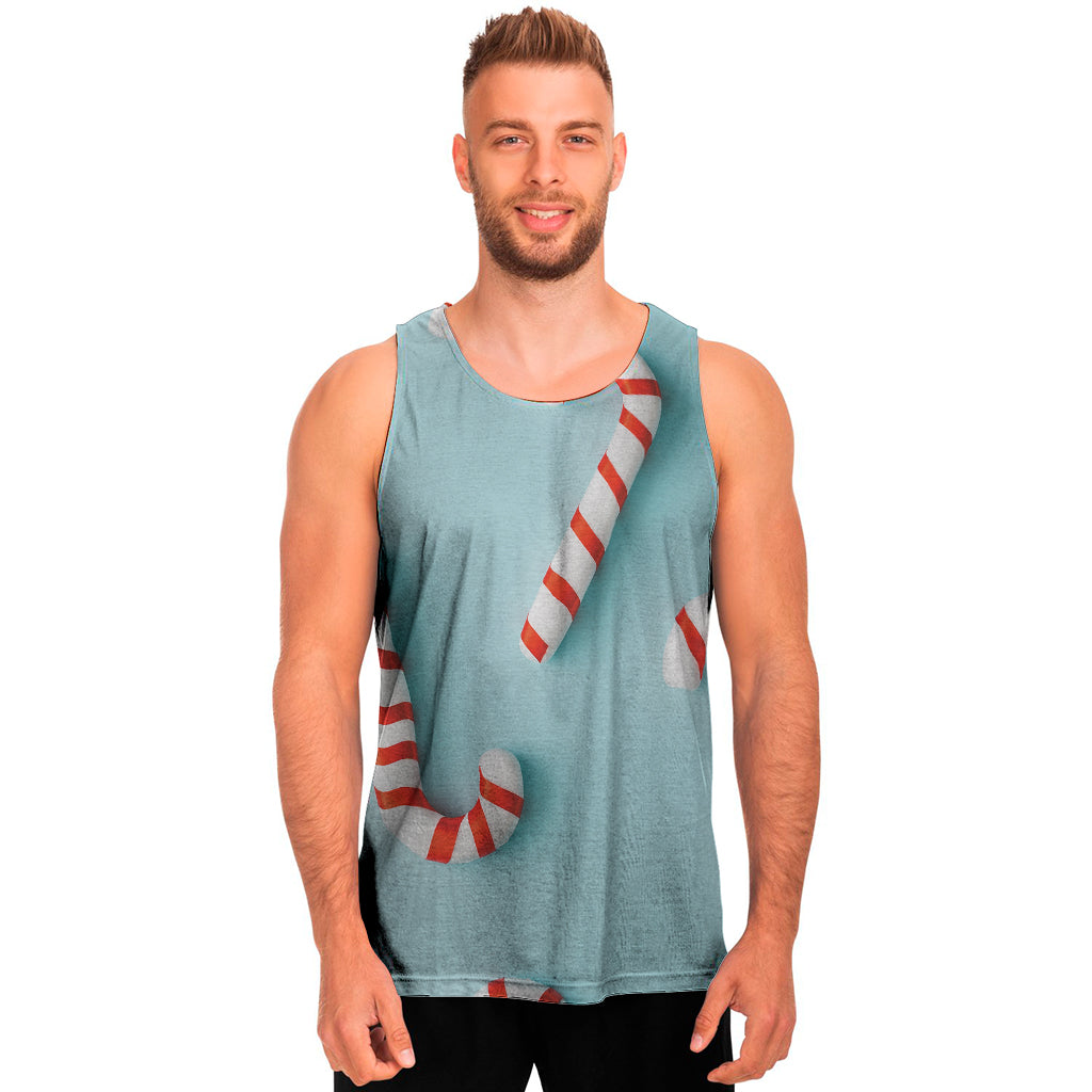 Christmas Candy Candies Pattern Print Men's Tank Top