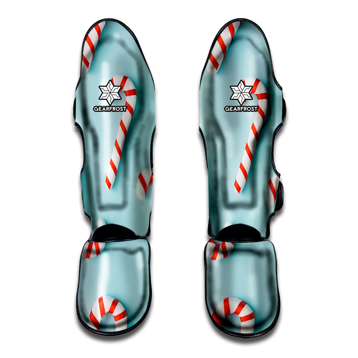 Christmas Candy Candies Pattern Print Muay Thai Shin Guards