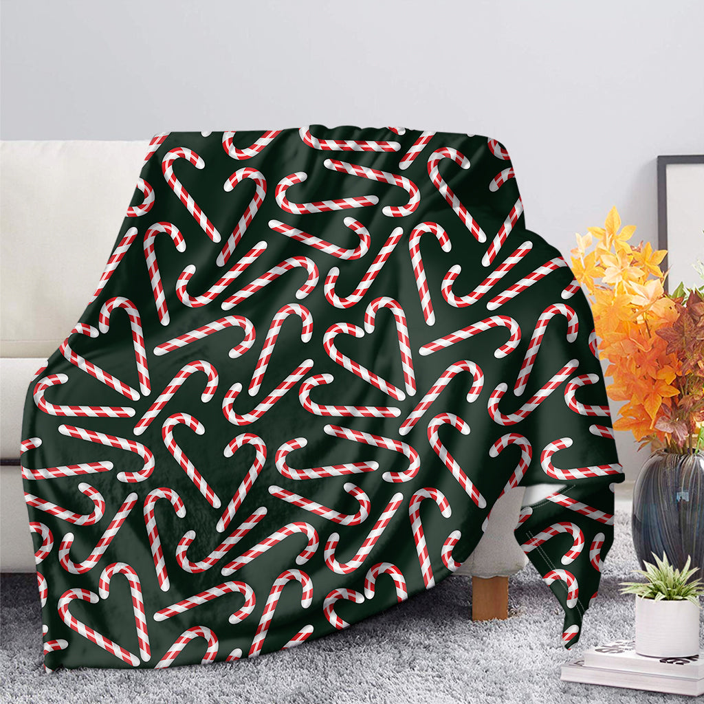 Christmas Candy Cane Pattern Print Blanket