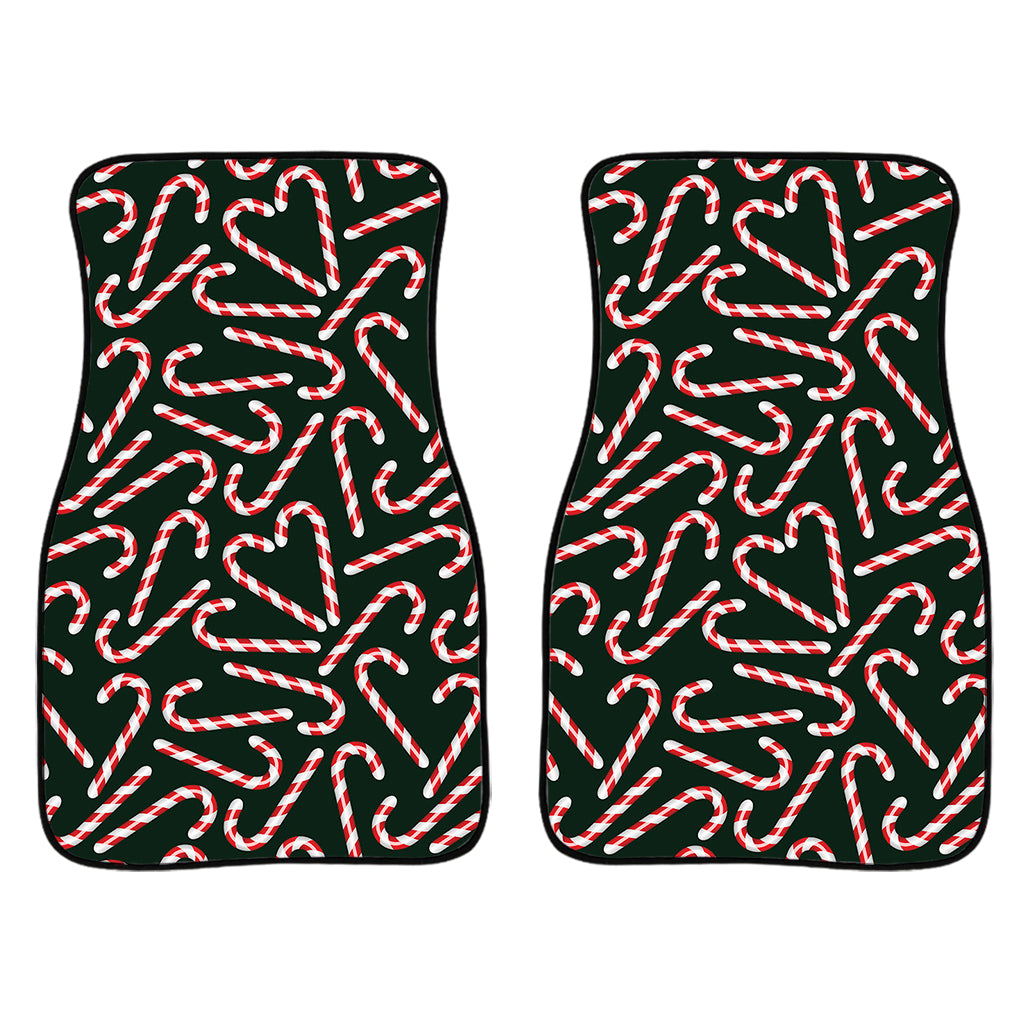 Christmas Candy Cane Pattern Print Front Car Floor Mats