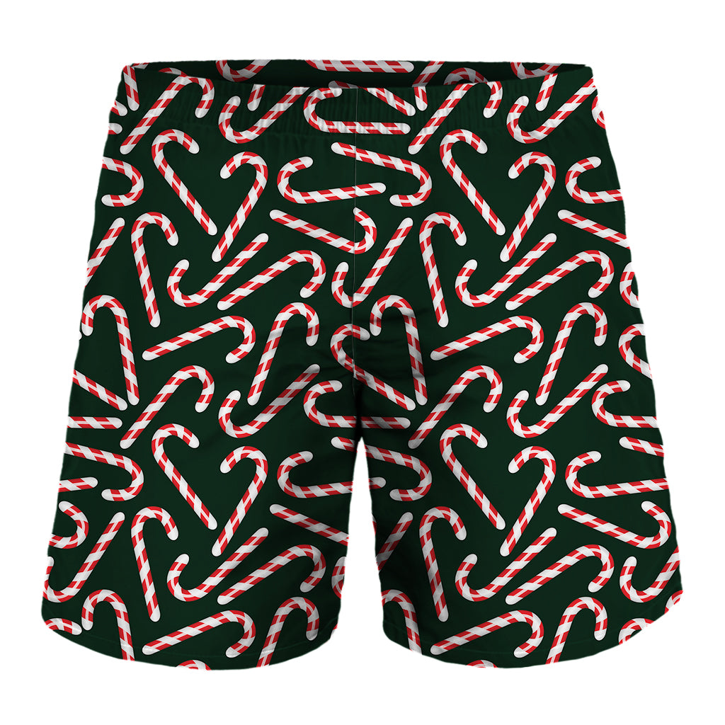 Christmas Candy Cane Pattern Print Men's Shorts