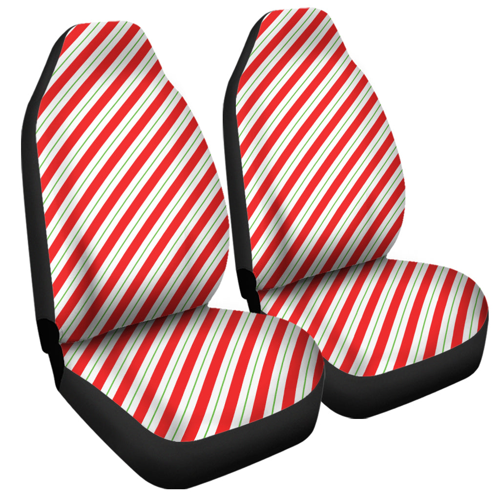 Christmas Candy Cane Stripe Print Universal Fit Car Seat Covers