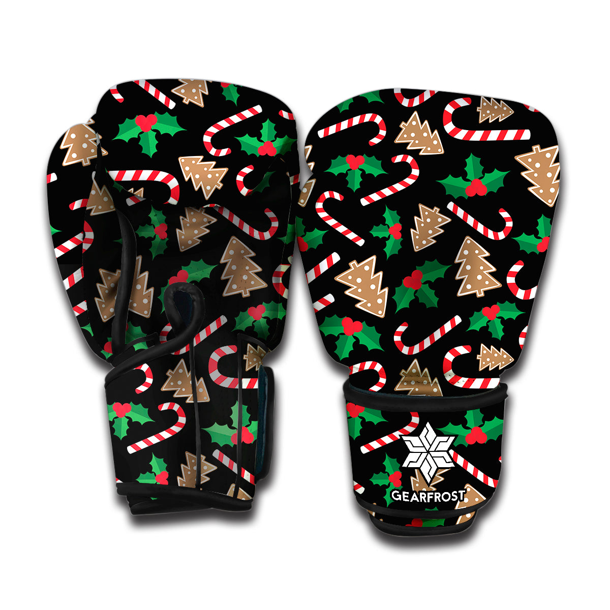 Christmas Cookie And Candy Pattern Print Boxing Gloves